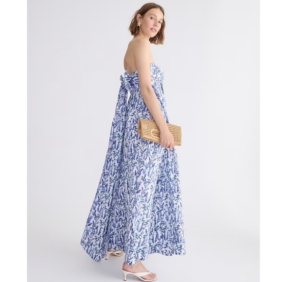 J. Crew Dresses & Skirts - J Crew Collection strapless bow-back maxi dress in meadow print